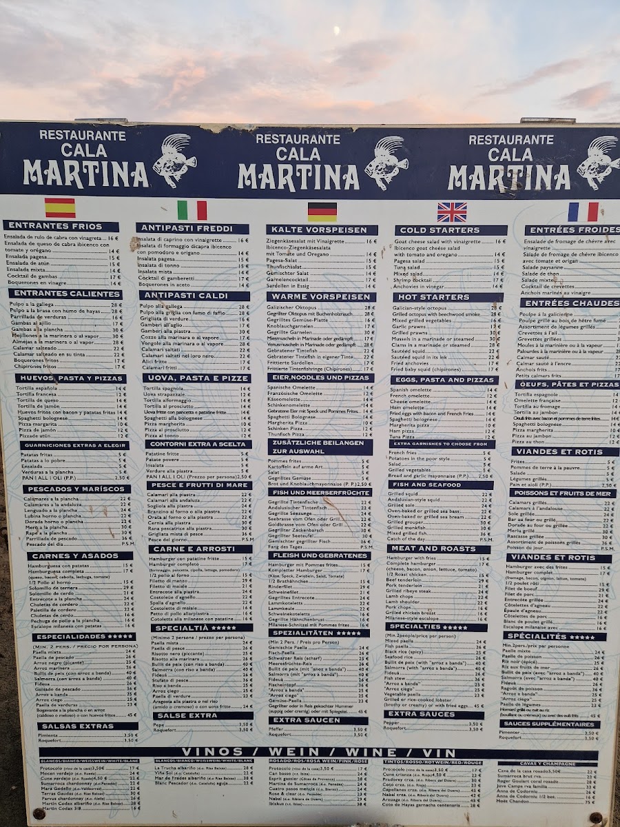 Menu Restaurant Cala Martina-2